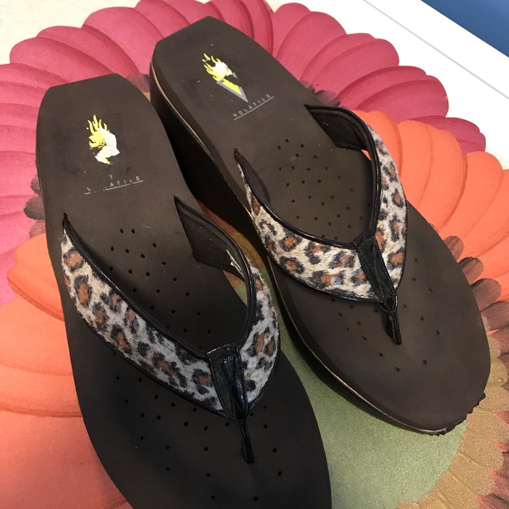 Animal print sandals